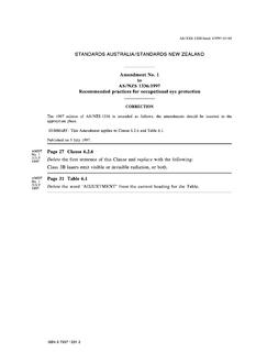 AS/NZS 1336:1997 AMDT 1