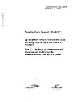 AS/NZS CISPR 16.2.2:2012 AS/NZS CISPR 16.2.2:2012