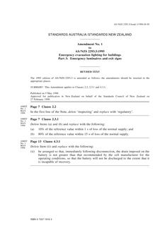 AS/NZS 2293.3:1995 AMDT 1 AS/NZS 2293.3:1995 AMDT 1