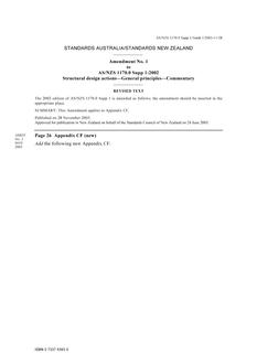 AS/NZS 1170.0 Supp 1:2002 Amd 1:2003