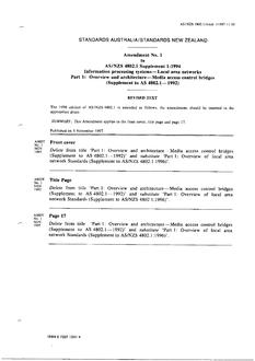 AS/NZS 4802.1 SUPP 1-1994 AMDT 1-1997 AS/NZS 4802.1 SUPP 1-1994 AMDT 1-1997