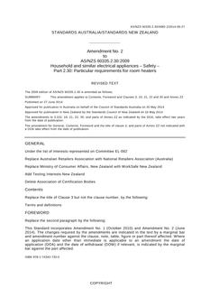 AS/NZS 60335.2.30:2009 Amd 2:2014