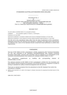 AS/NZS 62841.3.4:2017 Amd 1:2020 AS/NZS 62841.3.4:2017 Amd 1:2020