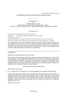 AS/NZS 60335.2.31:2013 Amd 4:2020