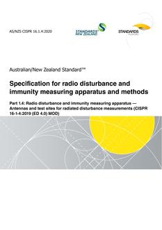 AS/NZS CISPR 16.1.4:2020 AS/NZS CISPR 16.1.4:2020