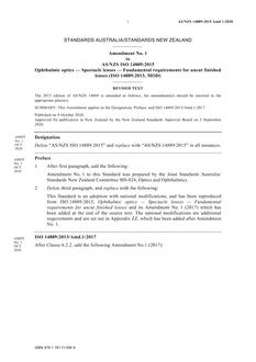AS/NZS 14889:2015 Amd 1:2020 AS/NZS 14889:2015 Amd 1:2020