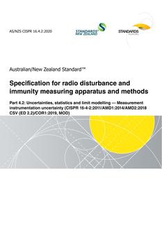 AS/NZS CISPR 16.4.2:2020 AS/NZS CISPR 16.4.2:2020