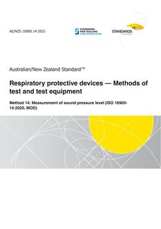 AS/NZS 16900.14:2021 AS/NZS 16900.14:2021