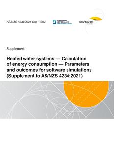 AS/NZS 4234:2021 Sup 1:2021 AS/NZS 4234:2021 Sup 1:2021
