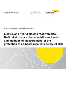 AS/NZS CISPR 36:2021 AS/NZS CISPR 36:2021