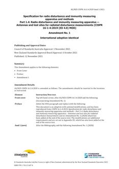 AS/NZS CISPR 16.1.4:2020 Amd 1:2021 AS/NZS CISPR 16.1.4:2020 Amd 1:2021
