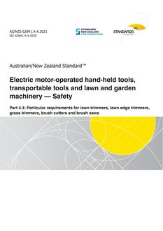 AS/NZS 62841.4.4:2021 AS/NZS 62841.4.4:2021