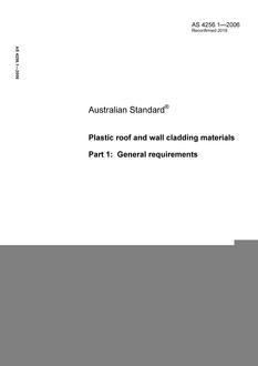 AS 4256.1-2006 AS 4256.1-2006