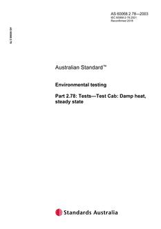 AS 60068.2.78-2003 AS 60068.2.78-2003