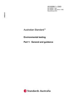 AS 60068.1-2003 AS 60068.1-2003