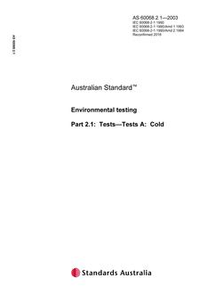 AS 60068.2.1-2003 AS 60068.2.1-2003