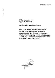 AS 60601.2.54:2018 AS 60601.2.54:2018