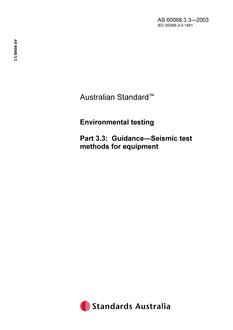 AS 60068.3.3-2003 AS 60068.3.3-2003