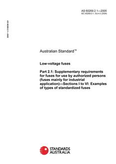 AS 60269.2.1-2005 AS 60269.2.1-2005