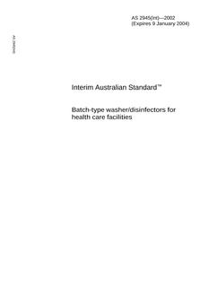 AS 2945(INT)-2002 AS 2945(INT)-2002