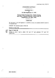 AS 1684 SUPP 11-1992 AMDT 1