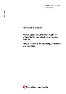 AS EN 12442.2-2003 AS EN 12442.2-2003