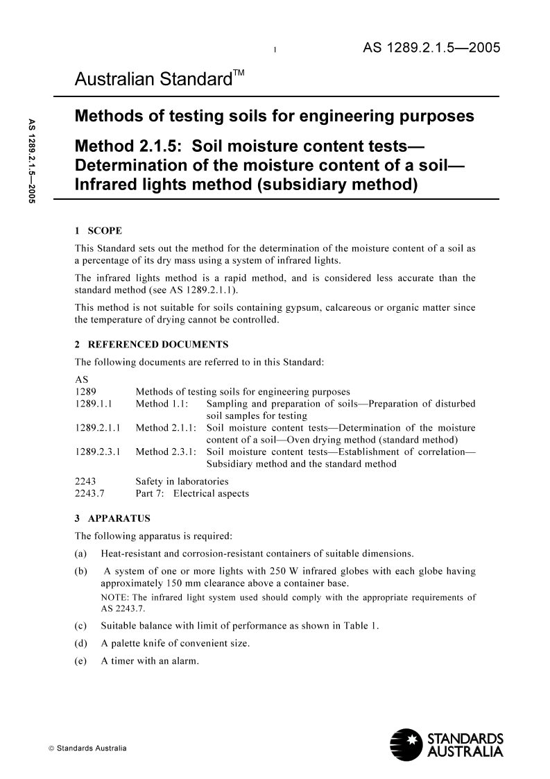 AS 1289.2.1.5-2005 AS 1289.2.1.5-2005
