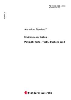 AS 60068.2.68-2003 AS 60068.2.68-2003