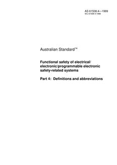 AS 61508.4-1999 AS 61508.4-1999