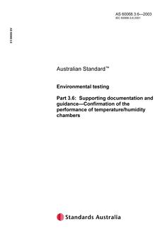 AS 60068.3.6-2003 AS 60068.3.6-2003