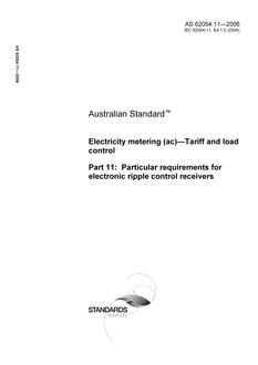 AS 62054.11-2006 AS 62054.11-2006