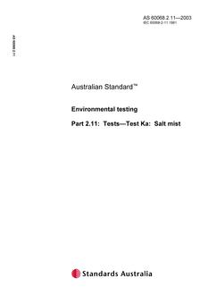 AS 60068.2.11-2003 AS 60068.2.11-2003