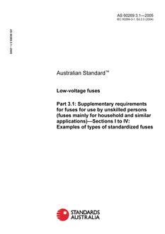 AS 60269.3.1-2005 AS 60269.3.1-2005