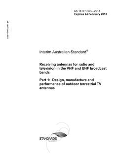 AS 1417.1(Int)-2011 AS 1417.1(Int)-2011