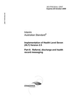 AS 4700.6(INT)-2007 AS 4700.6(INT)-2007