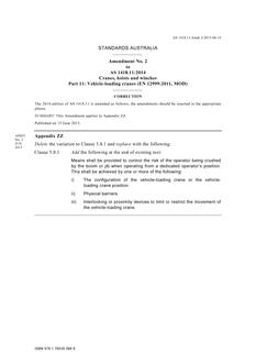 AS 1418.11:2014 Amd 2:2015