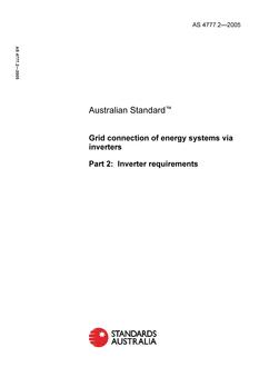 AS 4777.2-2005 AS 4777.2-2005