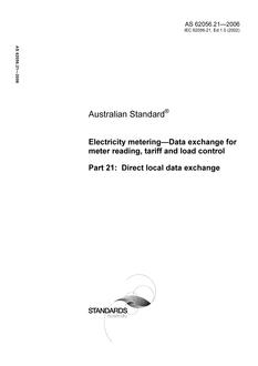 AS 62056.21-2006 AS 62056.21-2006