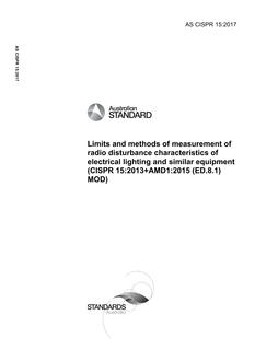 AS CISPR 15:2017 AS CISPR 15:2017