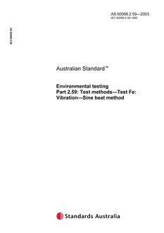 AS 60068.2.59-2003 AS 60068.2.59-2003