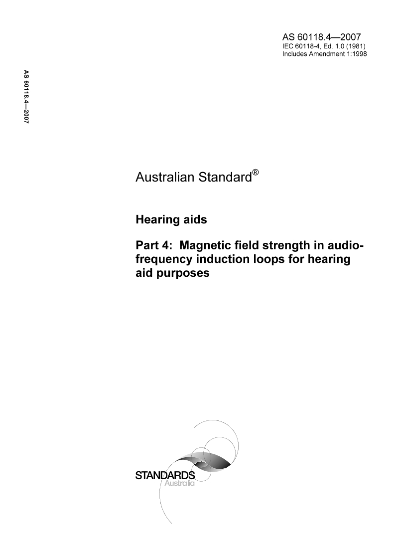 AS 60118.4-2007 AS 60118.4-2007