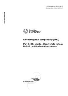 AS 61000.3.100-2011 AS 61000.3.100-2011