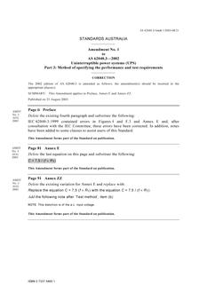 AS 62040.3-2002 AMDT 1 AS 62040.3-2002 AMDT 1