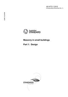 AS 4773.1:2015 AS 4773.1:2015