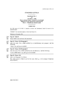 AS 4392.1-1996 AMDT 1 AS 4392.1-1996 AMDT 1