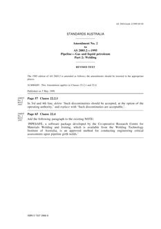 AS 2885.2-1995 AMDT 2 AS 2885.2-1995 AMDT 2