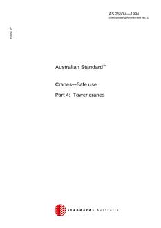 AS 2550.4-1994 AS 2550.4-1994