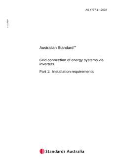 AS 4777.1-2002 AS 4777.1-2002