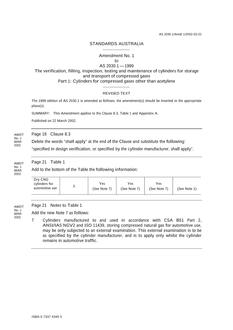 AS 2030.1-1999 AMDT 1 AS 2030.1-1999 AMDT 1