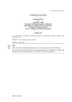 AS 2030.2-1996 AMDT 1 AS 2030.2-1996 AMDT 1